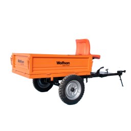 Remorca basculabila pentru motocultor Wolfson, 500 kg, cu frana pe tambur