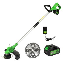 Trimmer electric pe acumulator Micul Fermier 20V, motor brushless, 2x 4Ah