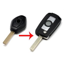 Carcasa cheie tip briceag compatibila BMW E46, 3 butoane, lamela HU92 (fara electronica)