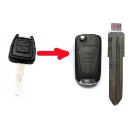 Carcasa cheie tip briceag compatibila Opel Zafira/Astra/Vectra, 2 butoane