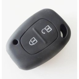 Husa din silicon neagra pentru cheie Renault Trafic / Dacia Solenza, 2 butoane