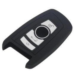 Husa din silicon pentru cheie BMW F01/F10, 4 butoane, neagra, protectie antiderapanta