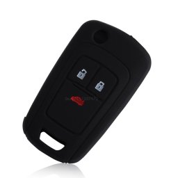 Husa din silicon pentru cheie tip briceag Opel Insignia, 3 butoane, neagra