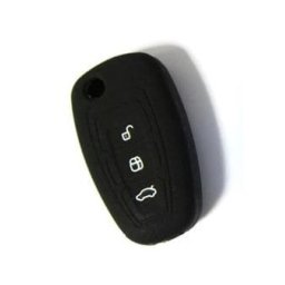 Husa din silicon pentru cheie briceag Ford Focus, 3 butoane, neagra