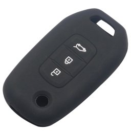 Husa din silicon pentru cheie briceag Renault Kadjar, 3 butoane, neagra