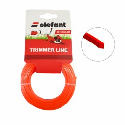 Fir pentru motocoasa Elefant, patrat, 1,6 mm x 15 m, nylon rezistent