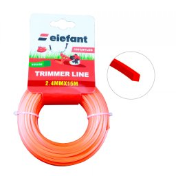 Fir pentru motocoasa patrat 2,4 mm x 15 m, nylon 100%, Elefant