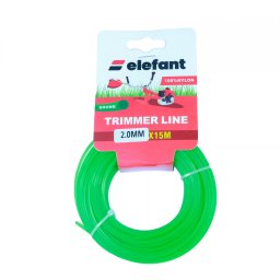Fir pentru motocoasa Elefant, profil patrat, 2 mm x 15 m, nylon rezistent