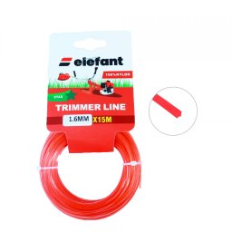 Fir pentru motocoasa tip stea, 1,6 mm x 15 m, nylon Elefant