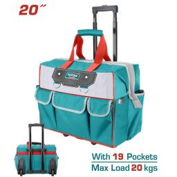 Geanta pentru scule cu roti TOTAL 20” din poliester 600D/1680D, 20 kg