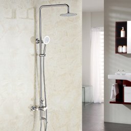 Coloana de dus din inox SUS304 satinat, 3 functii, cu baterie monocomanda LY003