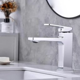 Baterie pentru lavoar din alama sanitara, crom lucios, 18 cm – Korman Technik 9807