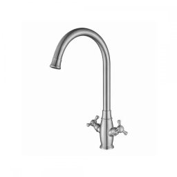 Baterie de bucatarie din inox SUS304 satinata, cu gat înalt, Korman Technik YSQ/104