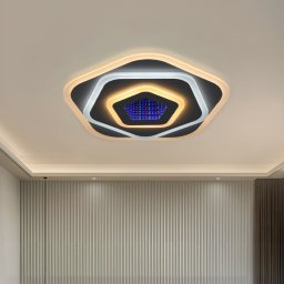Lustra LED Nexa 3D 39W, Ø23 cm, 3 nuante de lumina (rece/calda/neutra), alb mat