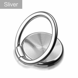 Inel suport telefon 360° argintiu, multifunctional tip stand, universal