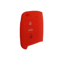 Husa din silicon pentru cheie compatibila Golf MK7, 3 butoane, rosie