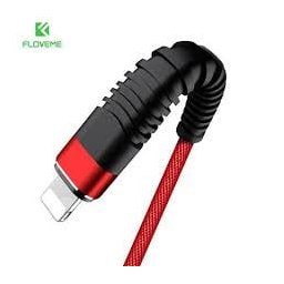 Cablu Lightning pentru iPhone 2 m, textil rosu premium, incarcare rapida