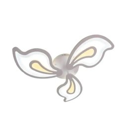 Lustra LED GLORIOSA 68W cu telecomanda, 3 petale, dimabila, alb mat