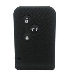 Husa cheie compatibila Renault Megane 2, Smartkey Keyless Go, 3 butoane, neagra