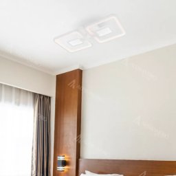 Lustra LED Felix 28W cu telecomanda, 2 patrate, dimabila, alba