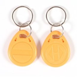 Set 100 cartele TAG RFID clonabile 125 kHz, galbene, pentru control acces