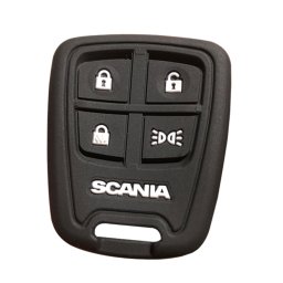 Husa de cheie Scania pentru camion, 4 butoane, din silicon negru, protectie antialunecare