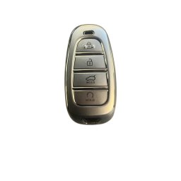 Husa cheie TPU Silver pentru Hyundai Tucson 2022-2024 Smartkey, 4 butoane