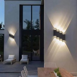 Aplica LED exterior Aeetes 8W IP65 din metal, negru, lumina decorativa