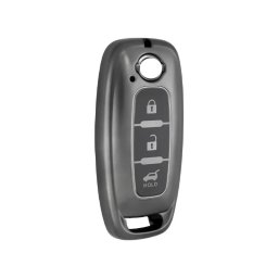 Husa cheie Nissan Qashqai 2022-2025 Smartkey, 3 butoane, TPU gri premium