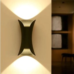 Aplica LED de exterior Heba 10W, IP65, metal negru, iluminare sus-jos