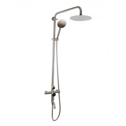 Coloana de dus Mixxus SUS-009-J din inox, 120 cm, cu baterie monocomanda si para