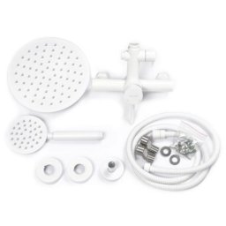 Coloana de dus Mixxus SUS-003-J alb mat cu baterie monocomanda si set complet