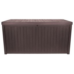 Cutie de depozitare Tough Master 430L, aspect lemn, culoare cafea, cu balamale