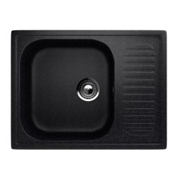 Chiuveta de bucatarie din compozit negru ECOSTONE ES-18-308, cu picurator