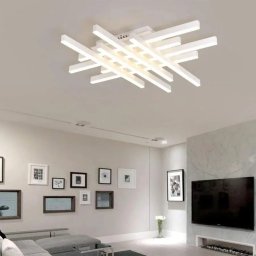 Lustra LED MORA 160W cu telecomanda, 8 elemente, dimabila, alb mat, 3 nuante