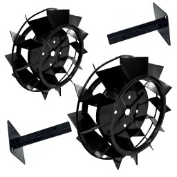 Set roti metalice pentru motocultor 400x8 cu manicot, ax 23 mm, Elefant