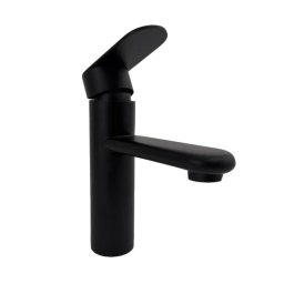 Baterie lavoar din inox negru mat Korman Technik, monocomanda, 17 cm