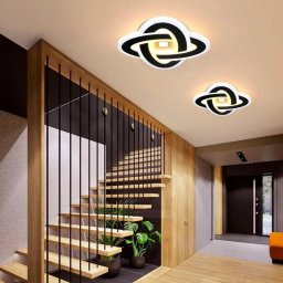 Lustra LED CRINELLA 44W, 24 cm, 3 temperaturi de culoare, negru mat