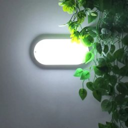 Plafoniera LED FANTAS ovala 15W, 20 cm, alb, pentru exterior IP65
