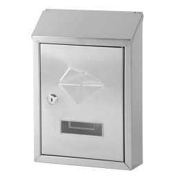 Cutie postala din inox GL-06S, cu fanta spate, 305×70×215 mm