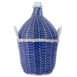 Damegeana din sticla Strend Pro Wilo 15 L, împletita, pentru vin si tuica, mix culori
