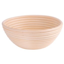 Cos rotund din ratan pentru dospirea painii MagicHome, 28x8 cm, max. 1,2 kg