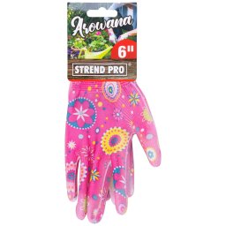 Manusi de gradinarit Arowana 6/XS din nylon cu strat PU, Strend Pro