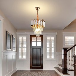 Candelabru din cristal VERSAILLES Petito 3xE14, Ø30 cm, auriu-alb