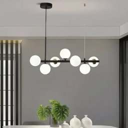 Lustra moderna LOFT Pavilion negru mat, 7x G9, metal, înaltime reglabila