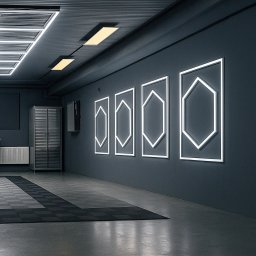 Hexagoane LED Honeycomb 1050 x 1200 mm pentru garaj si showroom