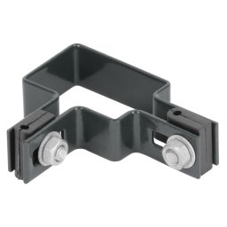 Colier coltar pentru stalp rectangular 60x40 mm, antracit RAL7016, Zn+PVC