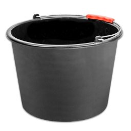 Galeata de constructii ReCycled 12 L, plastic rezistent, neagra