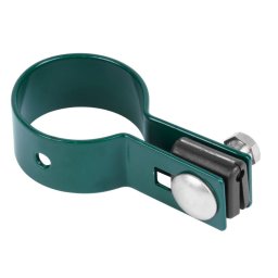 Colier capat pentru stalp rotund 60 mm, verde RAL6005, Zn+PVC
