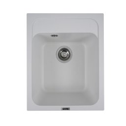Chiuveta bucatarie granit Elefant Premium Korrado alba, 497x398 mm